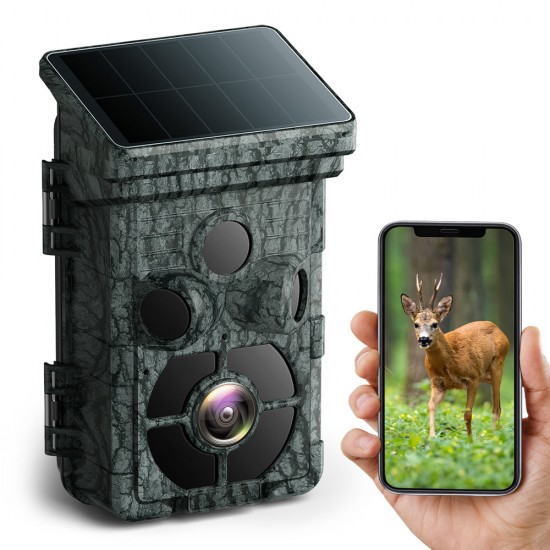 Campark TC01 4K 42MP WiFi Trail Camera Built-in 5000mAh Rechargeable Large Capacity Battery