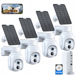 Campark SC23 4MP Security Camera System WiFi PTZ Wireless Solar Powered With 500GB Hard Drive Campark SC23 4MP Security Camera System WiFi PTZ Wireless Solar Powered With 500GB Hard Drive