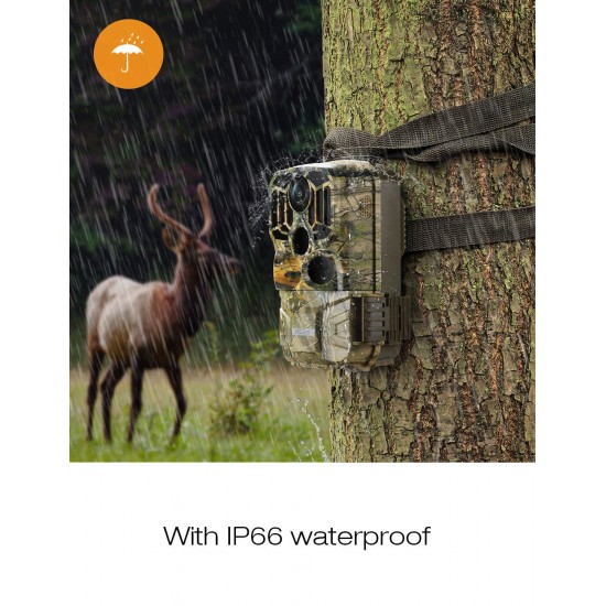 Campark H80 20MP 1296P Wifi Trail Camera with Night Vision Motion Activated for Wildlife