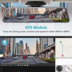 Campark CE70 2.5K 12" Front and Rear Mirror Dash Cam with Voice Control Campark CE70 2.5K 12" Front and Rear Mirror Dash Cam with Voice Control