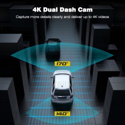 Campark DC30A Dash Cam Native 4K Front and 1080P Rear Car Camera Campark DC30A Dash Cam Native 4K Front and 1080P Rear Car Camera