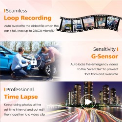 Campark CE66A/DC14 4K 3 Way Triple With WiFi GPS Car Dash Cam Campark CE66A/DC14 4K 3 Way Triple With WiFi GPS Car Dash Cam