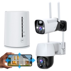 Campark SC06 4MP 100% Wire-Free Battery Powered Security 360° PTZ Camera System With Color Night Vision, No Monthly Fee Campark SC06 4MP 100% Wire-Free Battery Powered Security 360° PTZ Camera System With Color Night Vision, No Monthly Fee
