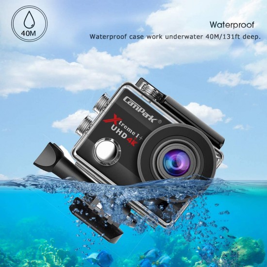 Campark ACT74A 4K 20MP Action Camera EIS External WiFi Waterproof Camera