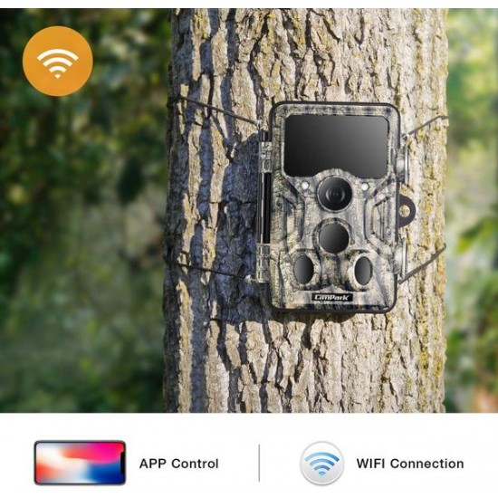 Campark T86 WiFi Bluetooth Trail Camera 20MP 1296P Game Hunting Camera