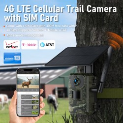 Campark TC25 2K 4G LTE Cellular Trail Camera Solar Power Wildlife Camera with Motion Detection and Instant Notification Campark TC25 2K 4G LTE Cellular Trail Camera Solar Power Wildlife Camera with Motion Detection and Instant Notification