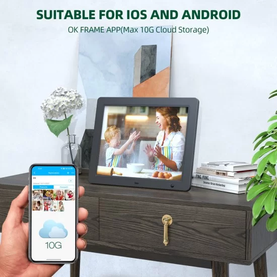 Jeemak F50 15" HD WiFi Multifunctional Digital Photo Frame With Large