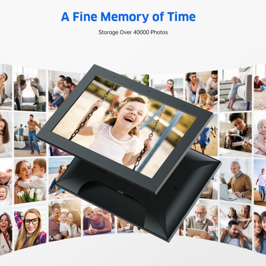 Jeemak PF01 10.1'' Touch Screen Works With Alexa Digital Photo Frame