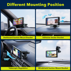 Campark RC09 Portable Wireless Car Stereo with 6.86'' Touch Screen,1080P Backup Camera Drive Mate with GPS Navigation & Mirror Link Campark RC09 Portable Wireless Car Stereo with 6.86'' Touch Screen,1080P Backup Camera Drive Mate with GPS Navigation & Mirror Link