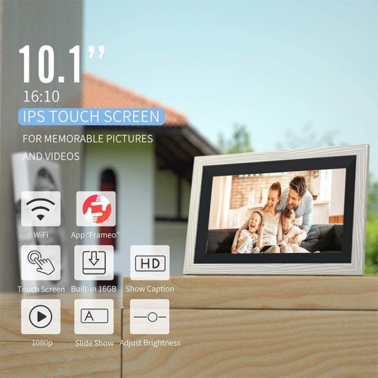 Jeemak F20A Digital Picture Frame 10.1 inch WiFi Photo Frame