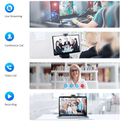 Campark PC02 Webcam with Microphone 1080P Autofocus USB Streaming Computer Camera Campark PC02 Webcam with Microphone 1080P Autofocus USB Streaming Computer Camera